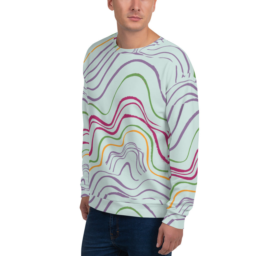 Recycled Unisex Sweatshirt - Psychedelic spring - Men