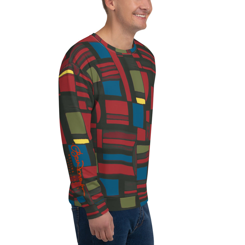 Recycled Unisex Sweatshirt - Spirited Geo - Men