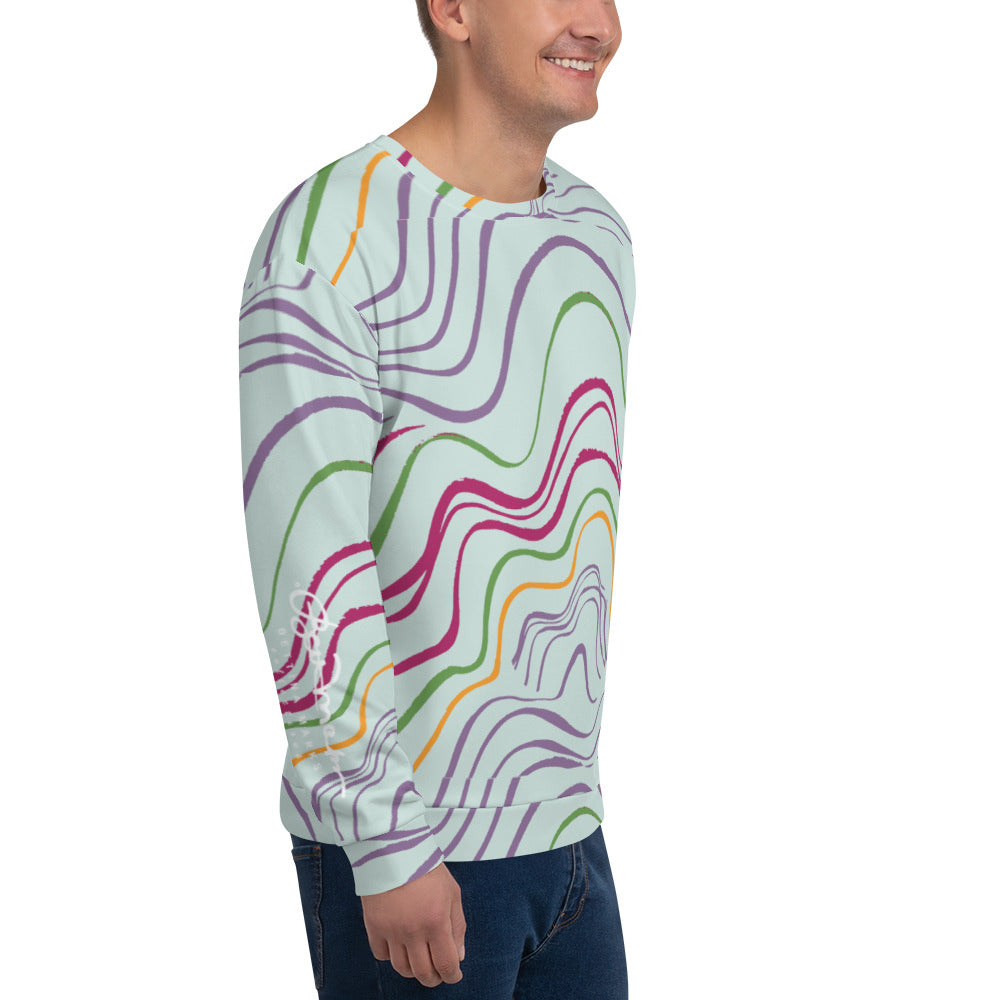 Recycled Unisex Sweatshirt - Psychedelic spring - Men