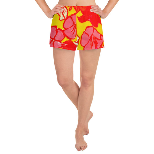 Women's Sixties Floral Athletic Shorts