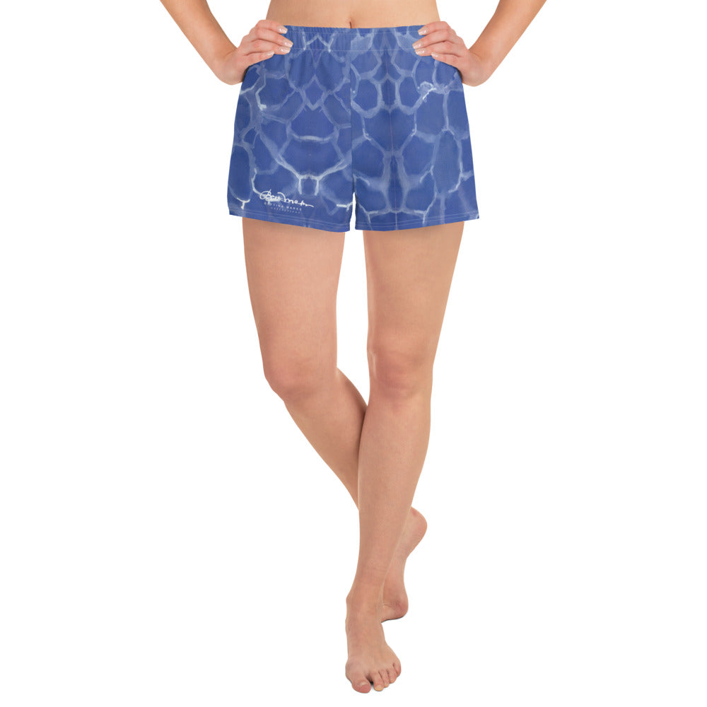 Women's Blue Pool Athletic Shorts