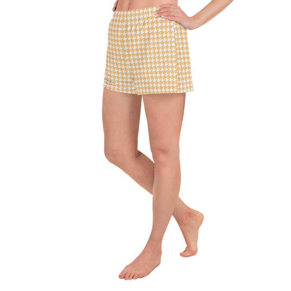 Women's Banana Houndstooth Athletic Shorts