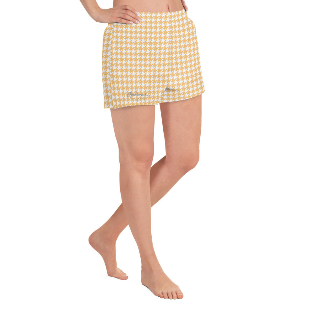 Women's Banana Houndstooth Athletic Shorts