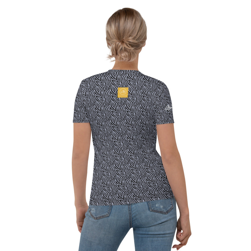 Grey Zebra Women's T-shirt