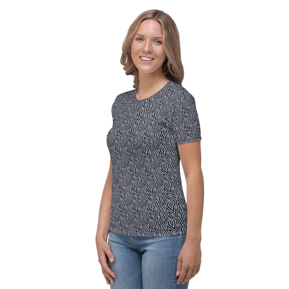 Grey Zebra Women's T-shirt