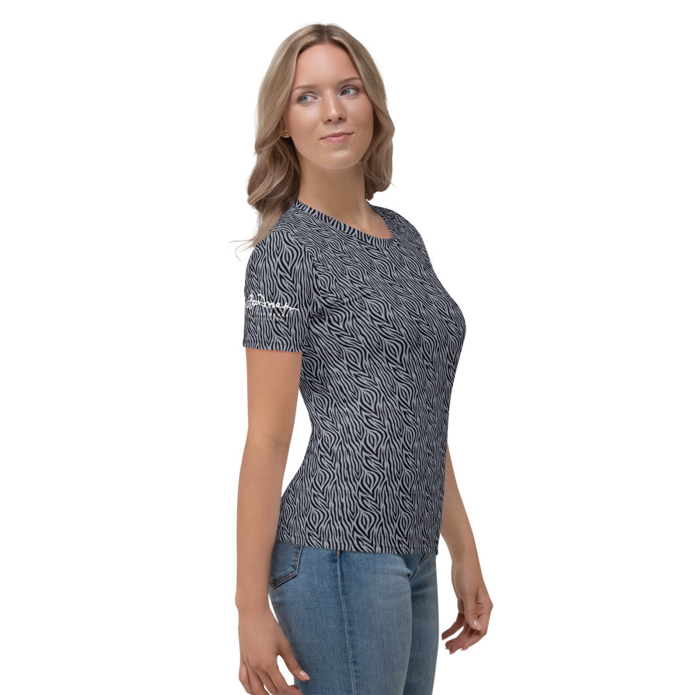 Grey Zebra Women's T-shirt