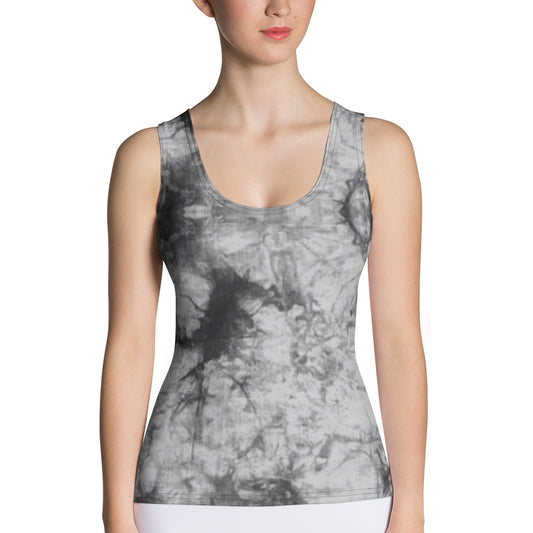 Grey Tie Dye Tank Top