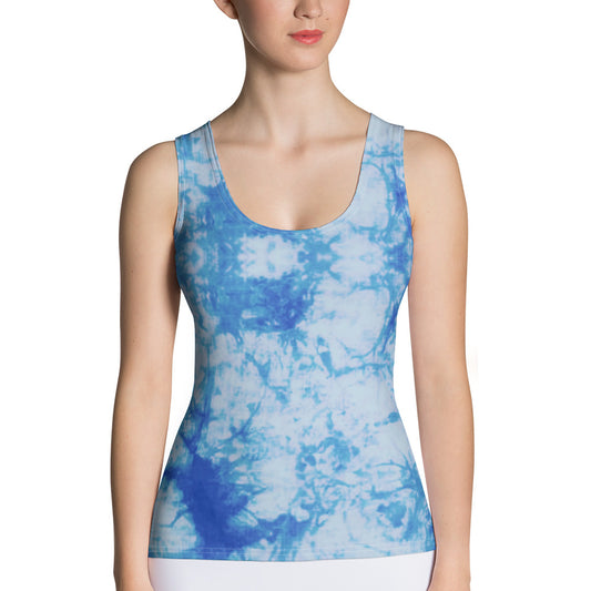 Blue Tie Dye Tank Top