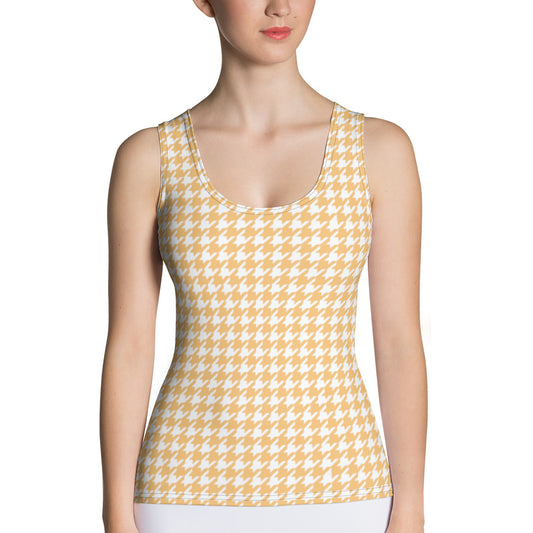 Banana Houndstooth Tank Top