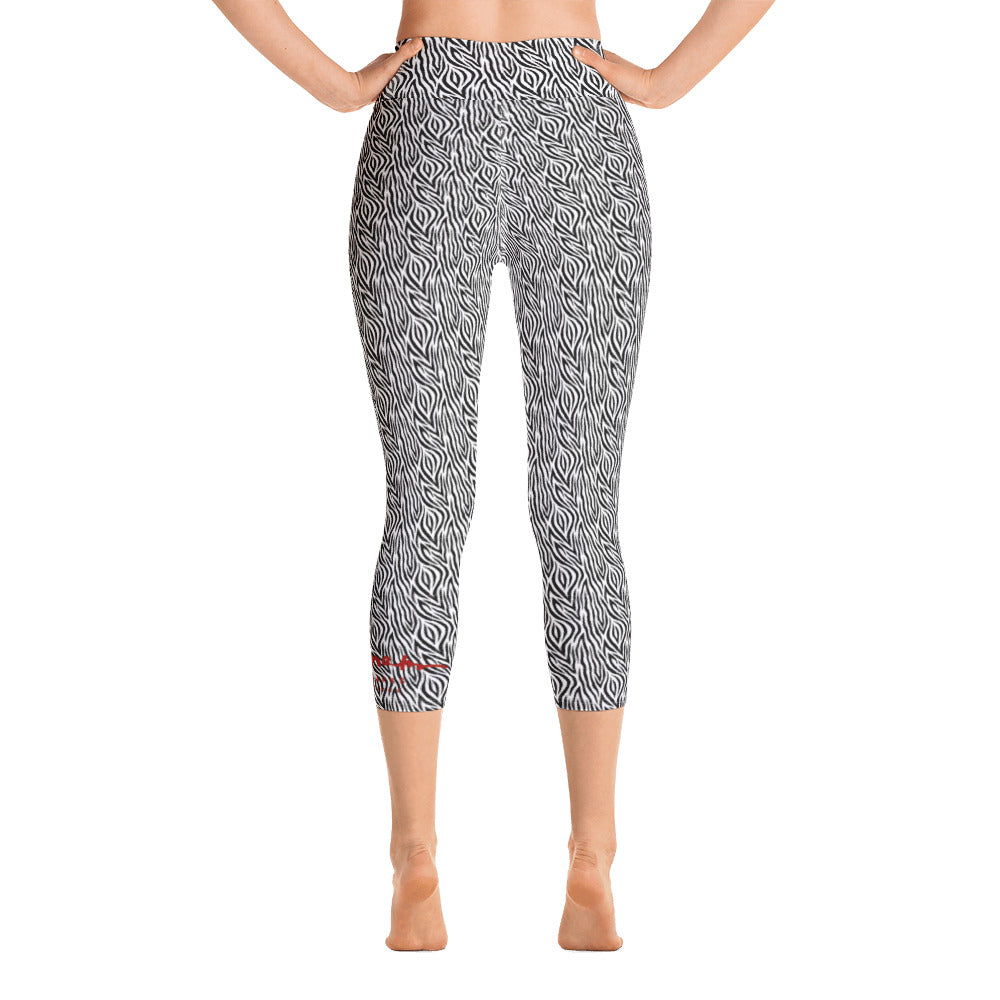 Zebra Yoga Capri Leggings