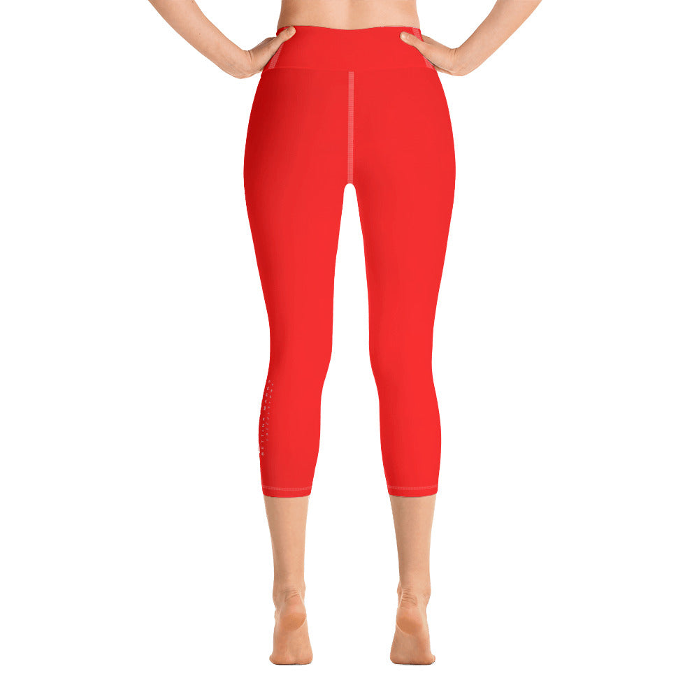 Breath of Fire Orange Yoga Capri Leggings