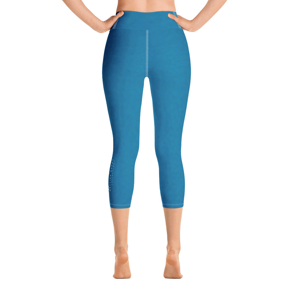 Ocean Blue Yoga Capri Leggings