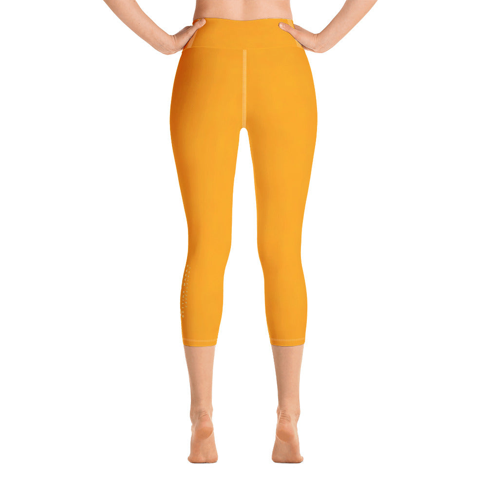 Sacral Orange Yoga Capri Leggings