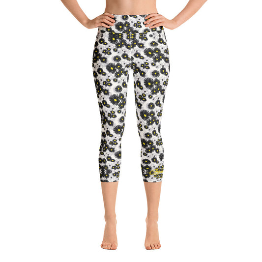 Daisy Yoga Capri Leggings