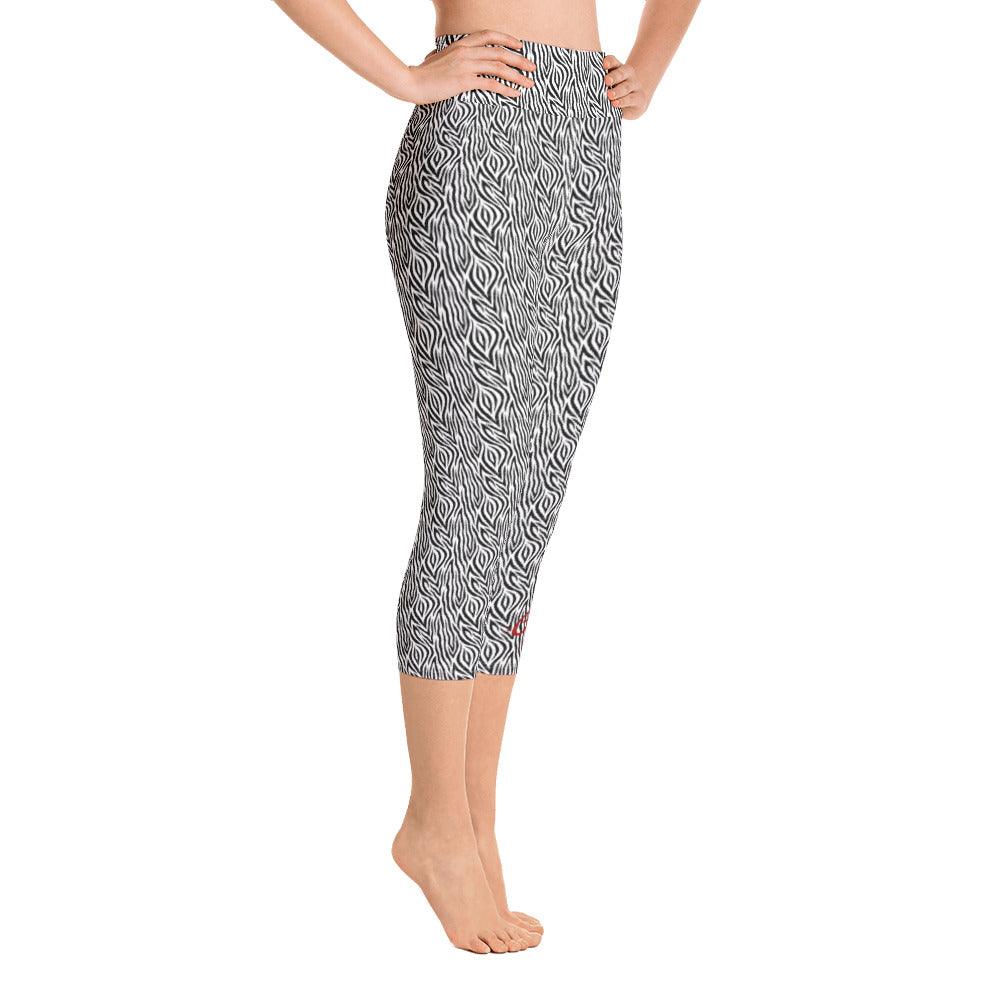 Zebra Yoga Capri Leggings