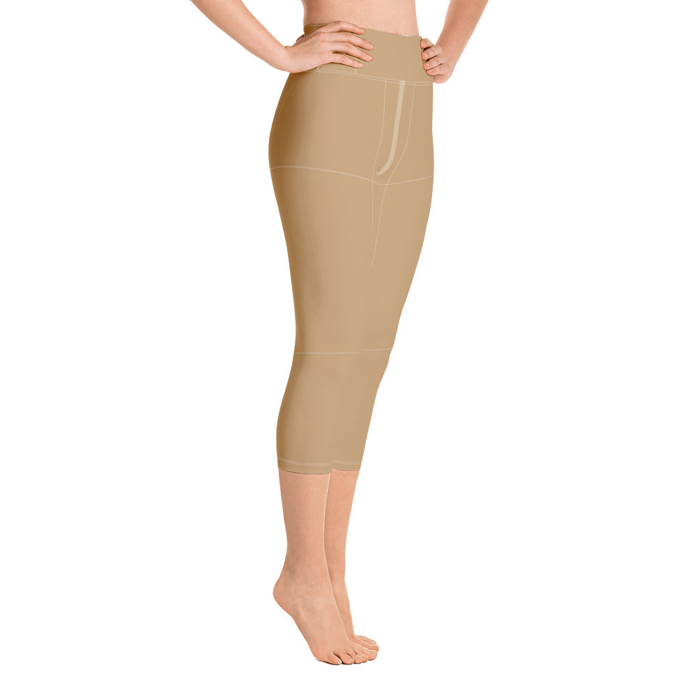 Camel Yoga Capri Leggings