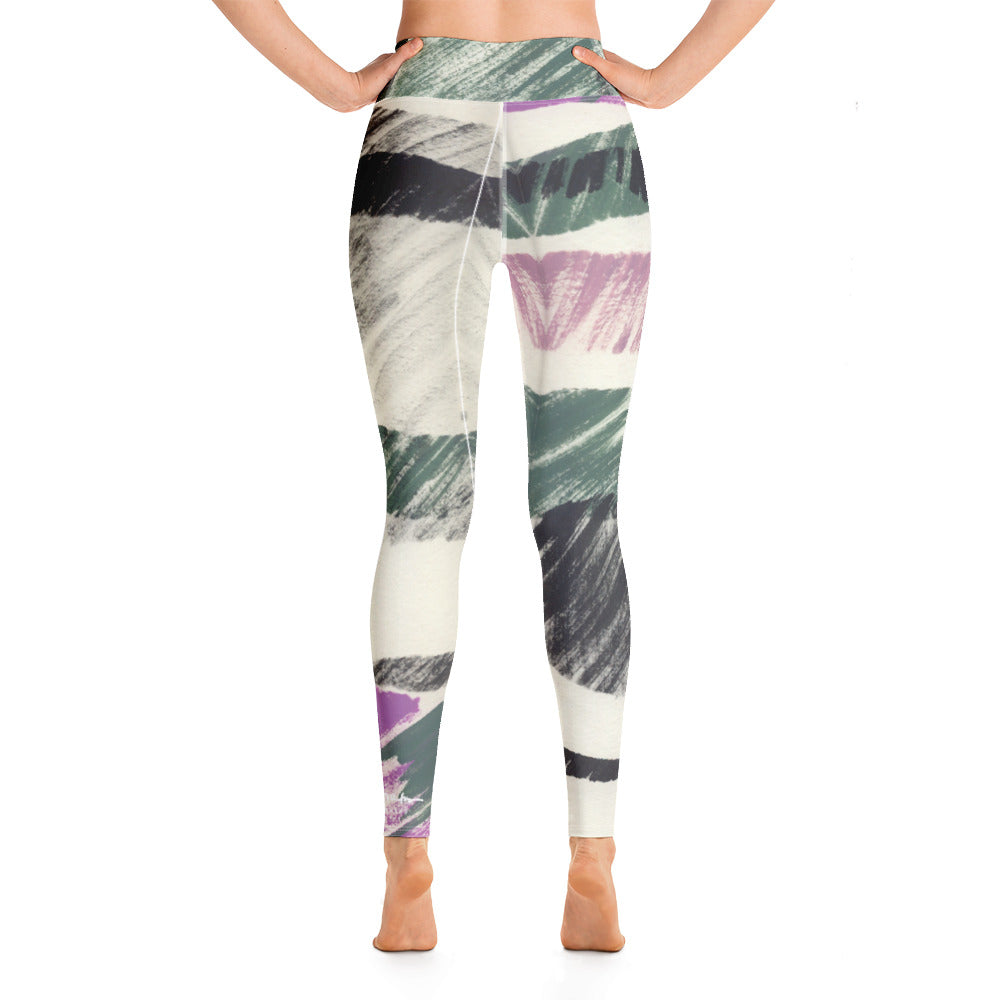 Abstract Engineered Collage Yoga Leggings