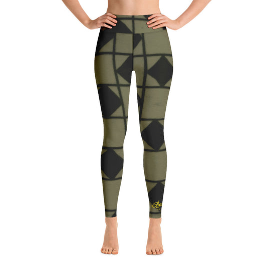 Khaki Optical Yoga Leggings