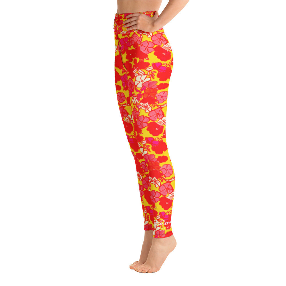 Sixties Floral Yoga Leggings