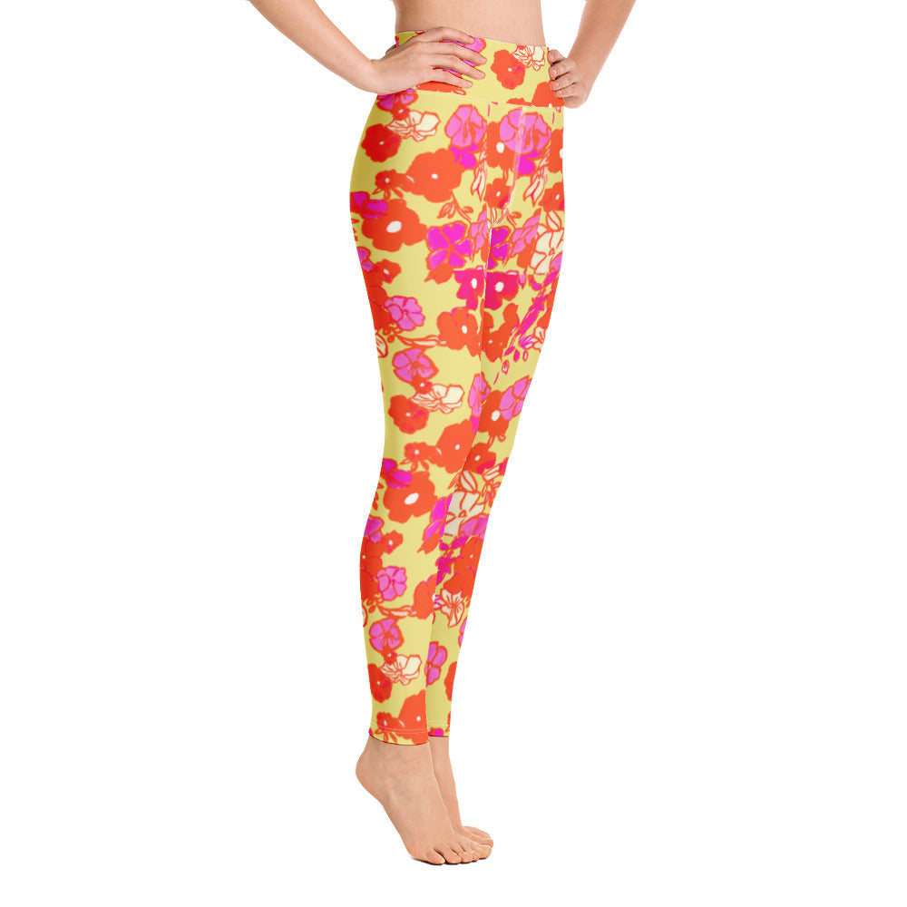 Ice Cream Floral Yoga Leggings