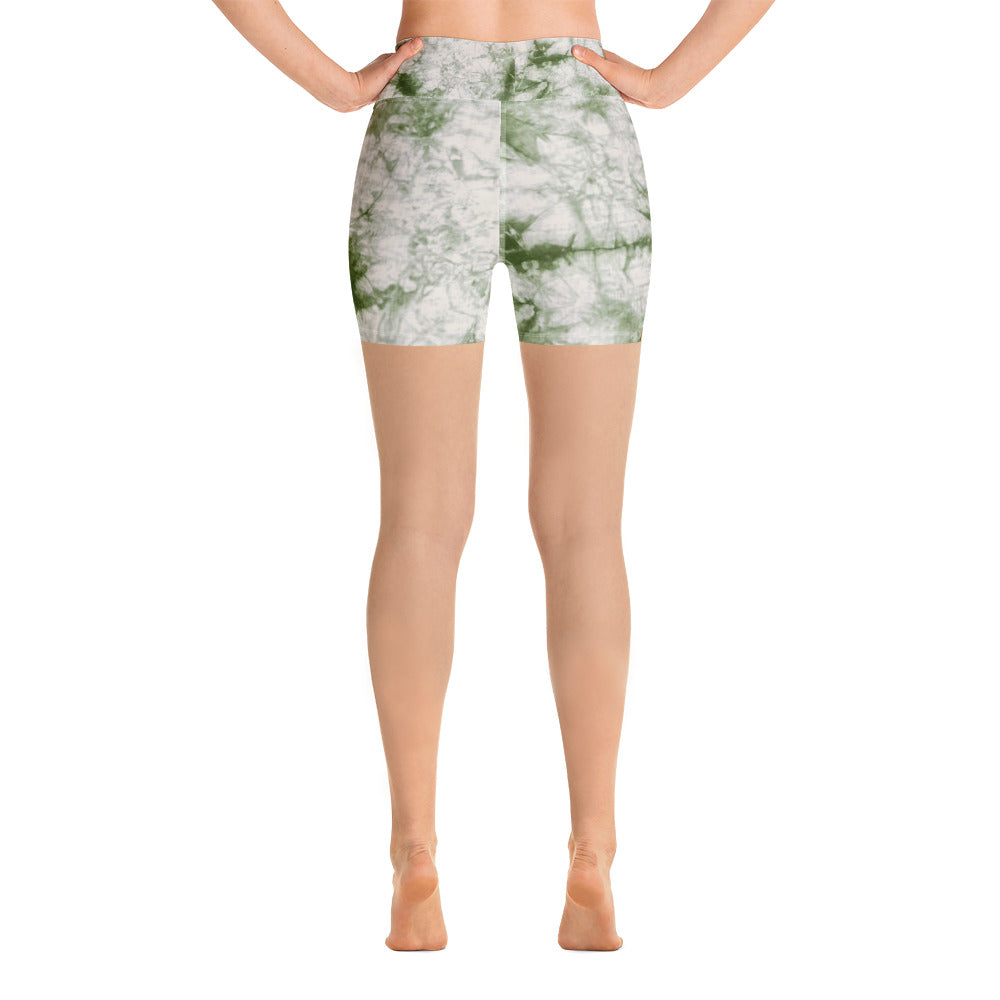 Sage Tie Dye Yoga Shorts