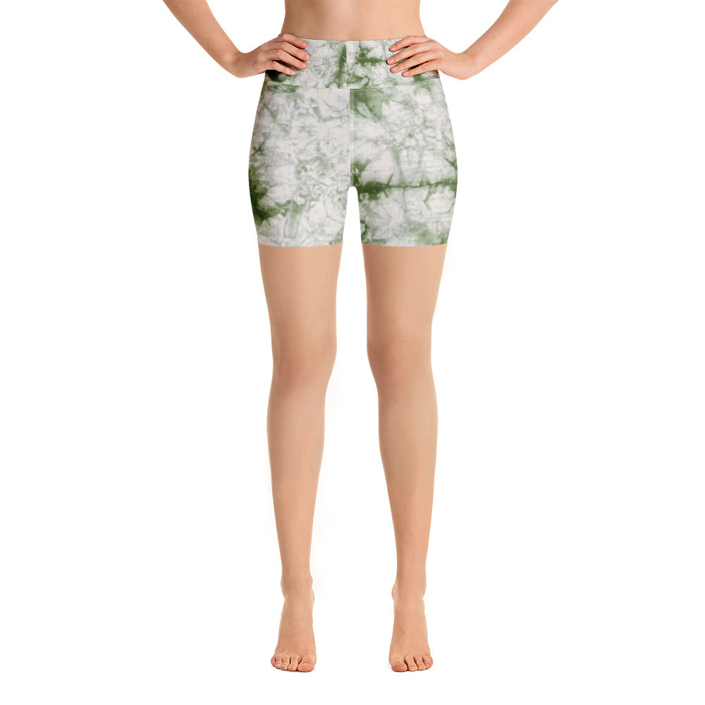 Sage Tie Dye Yoga Shorts