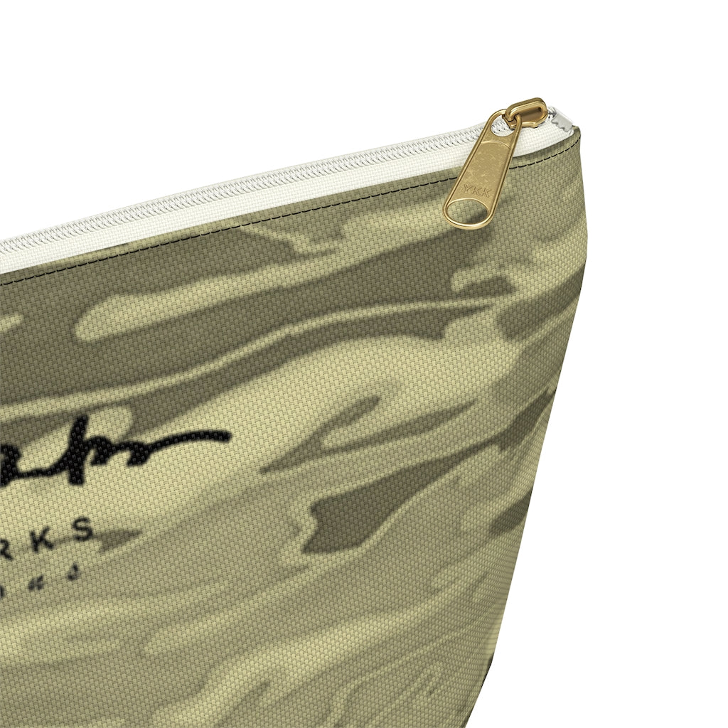 Khaki Lava Camouflage Accessory Pouch w T-bottom