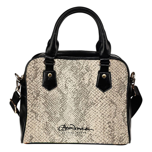 Snake Print Hand Bag w Shoulder Strap