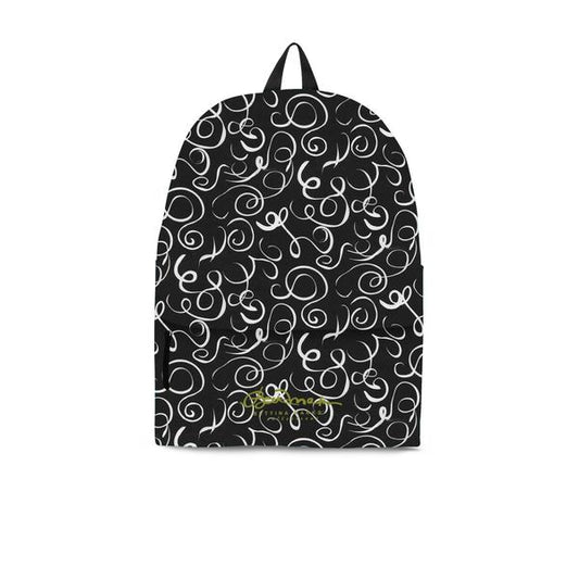 B&W Squiggles Back Pack