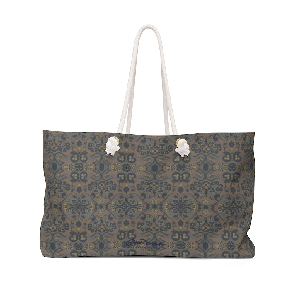 Not Quite Paisley On Light Brown Weekender Bag