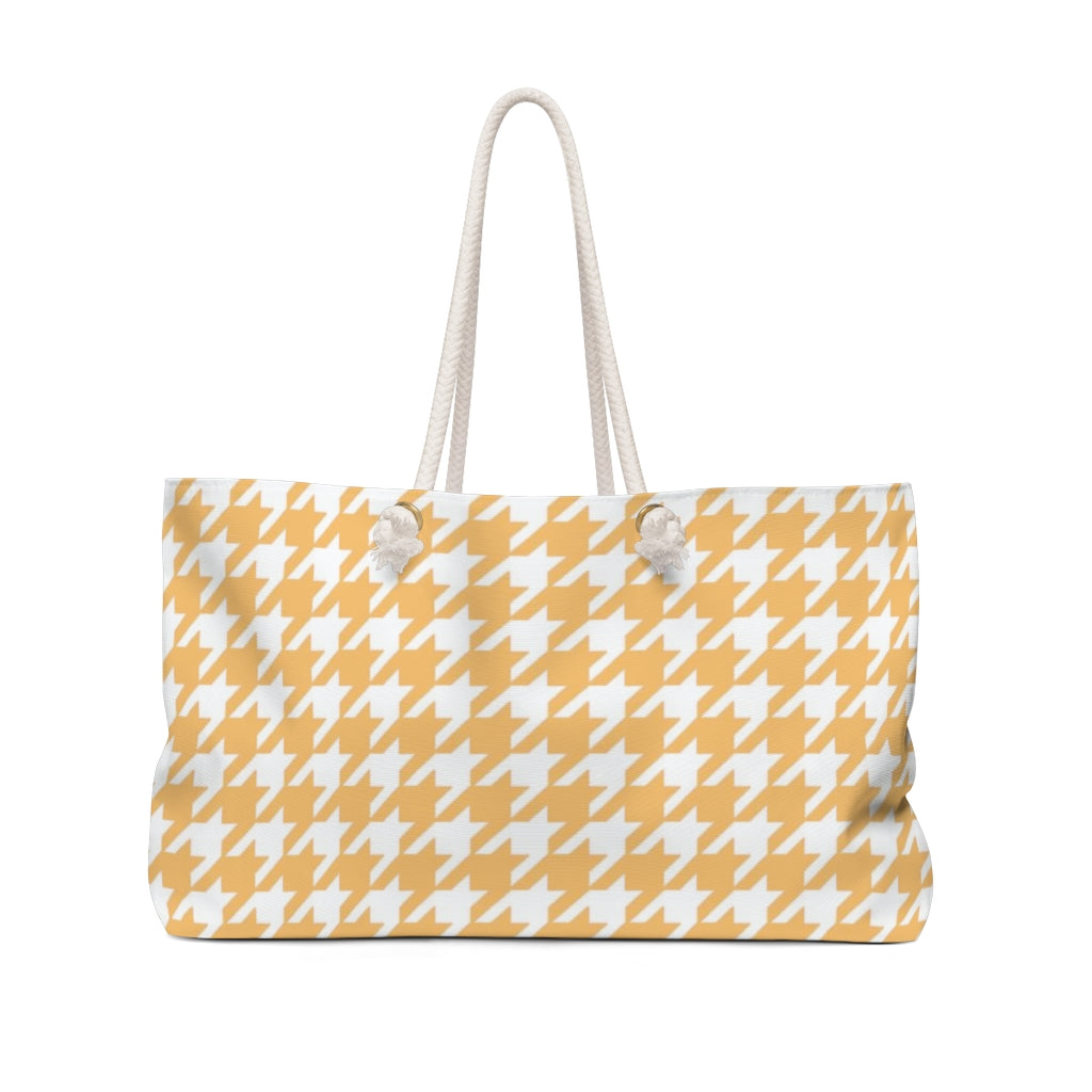 Banana Houndstooth Weekender Bag