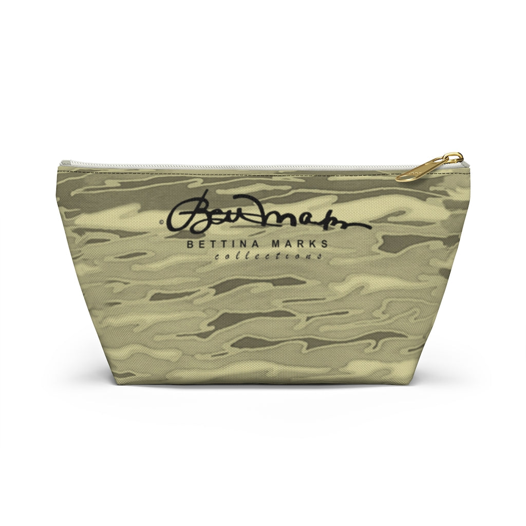 Khaki Lava Camouflage Accessory Pouch w T-bottom