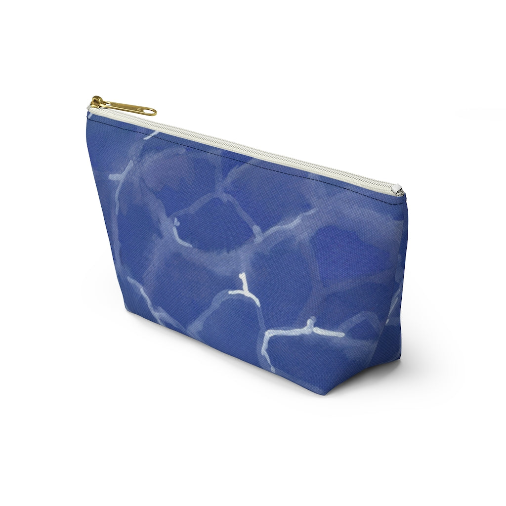 Blue Pool Accessory Pouch w T-bottom