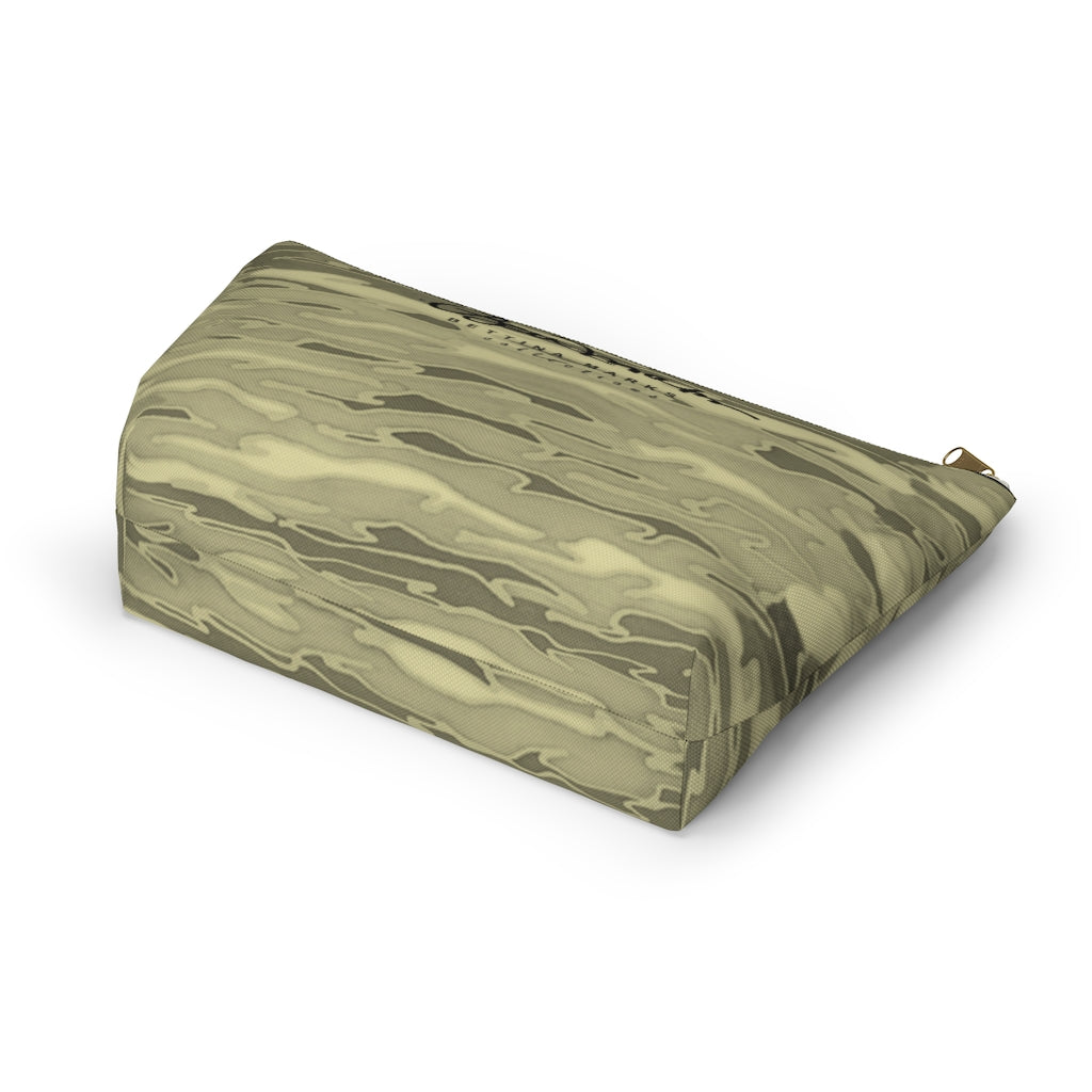 Khaki Lava Camouflage Accessory Pouch w T-bottom