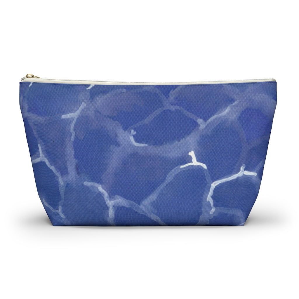 Blue Pool Accessory Pouch w T-bottom