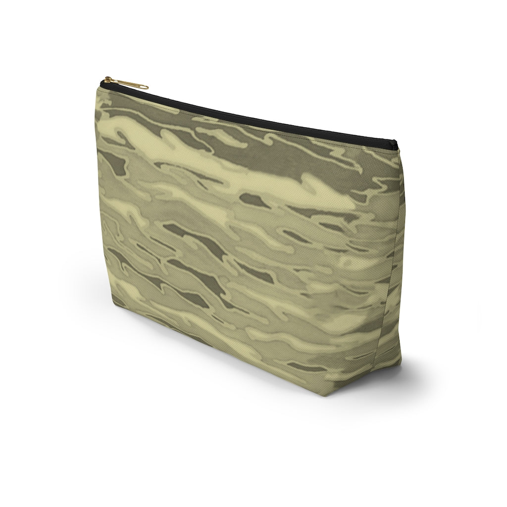 Khaki Lava Camouflage Accessory Pouch w T-bottom