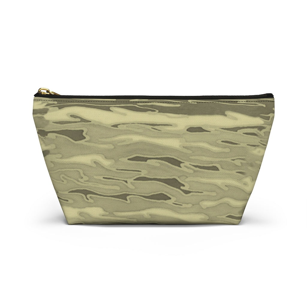 Khaki Lava Camouflage Accessory Pouch w T-bottom