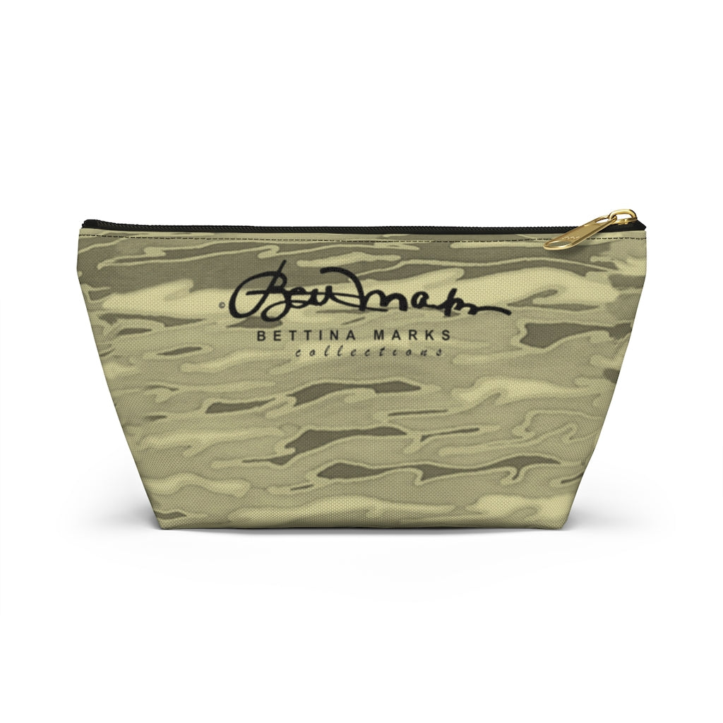 Khaki Lava Camouflage Accessory Pouch w T-bottom