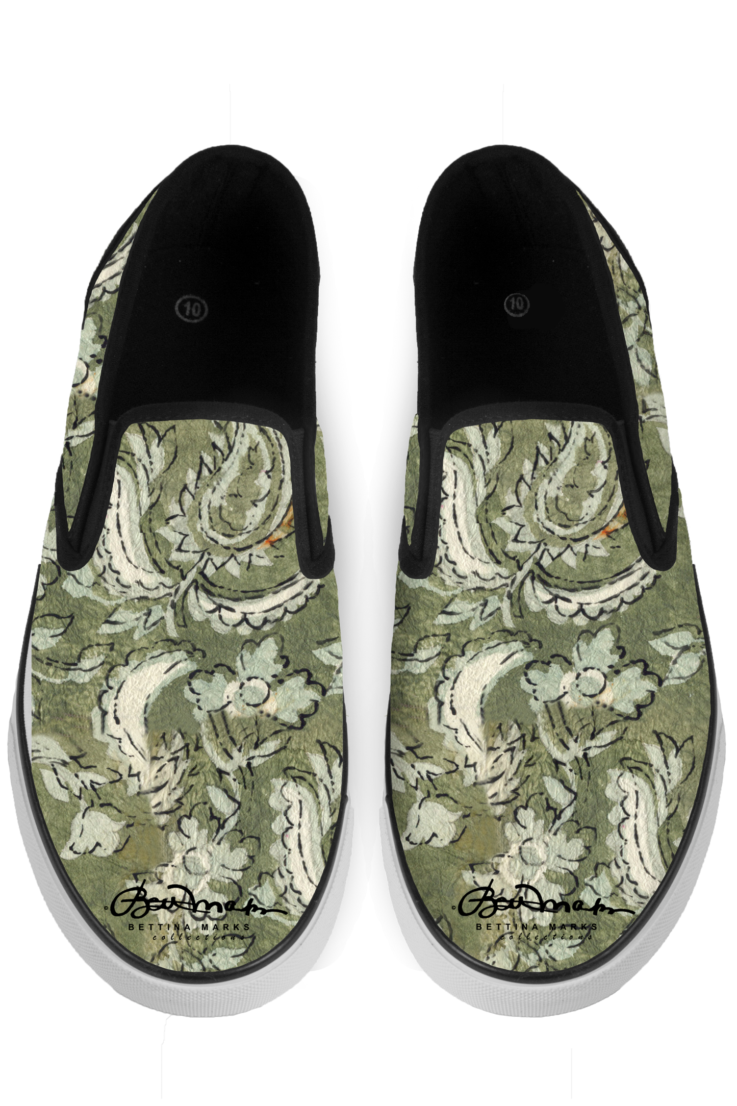 Floral Paisley Slip On Sneakers