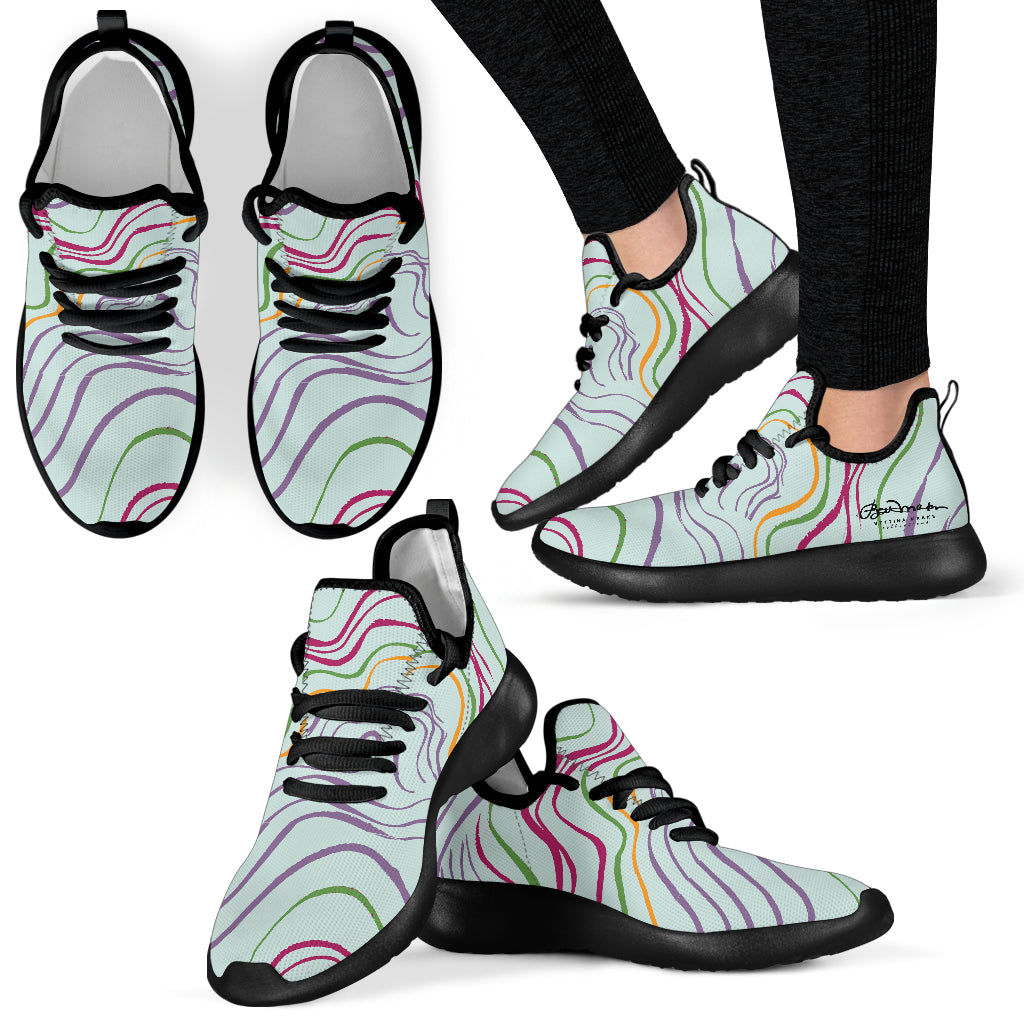 Psychedelic Spring Mesh Knit Sneakers