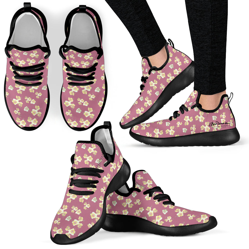 Starburst Floral Mesh Knit Sneakers