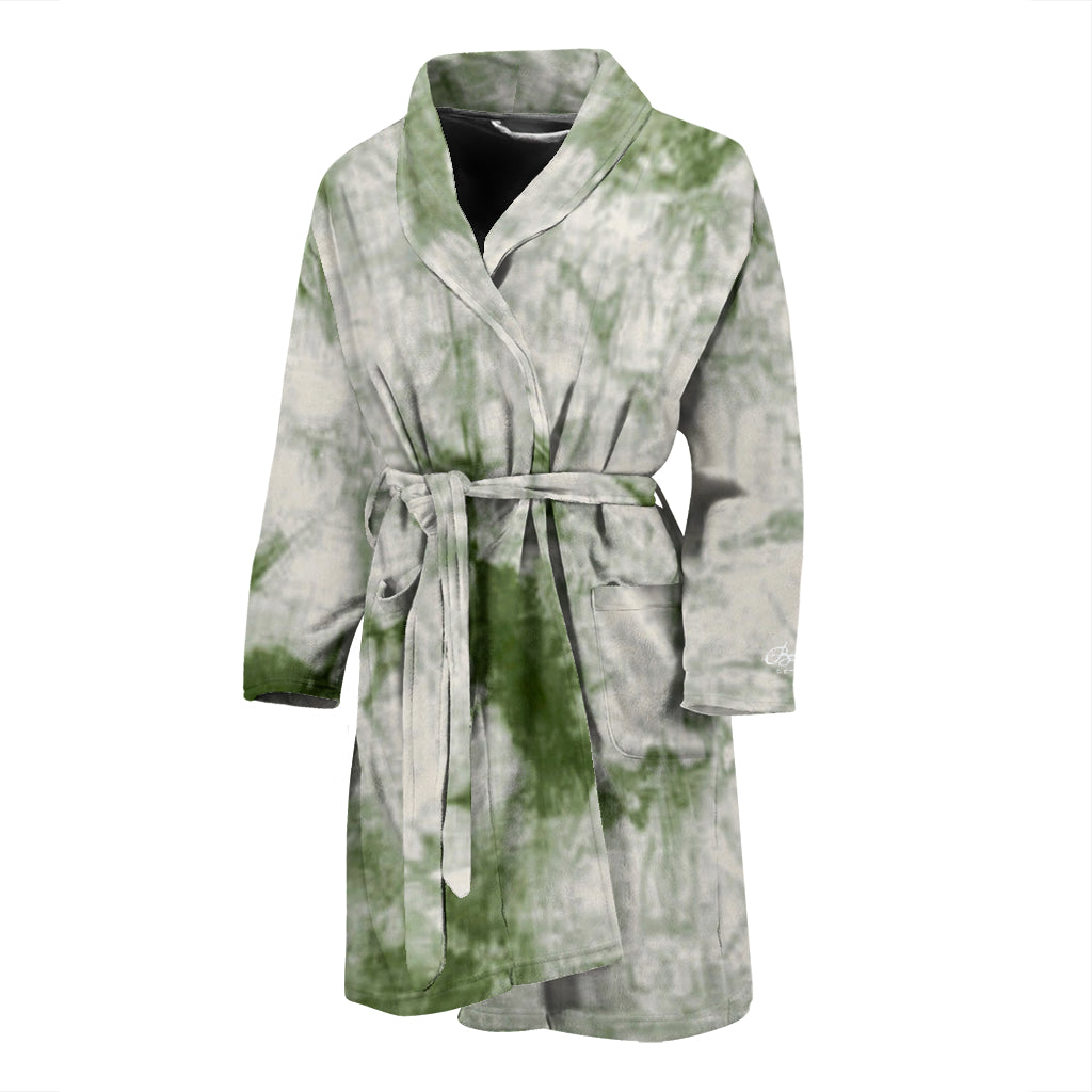 Sage Tie Dye Bath Robe - Men