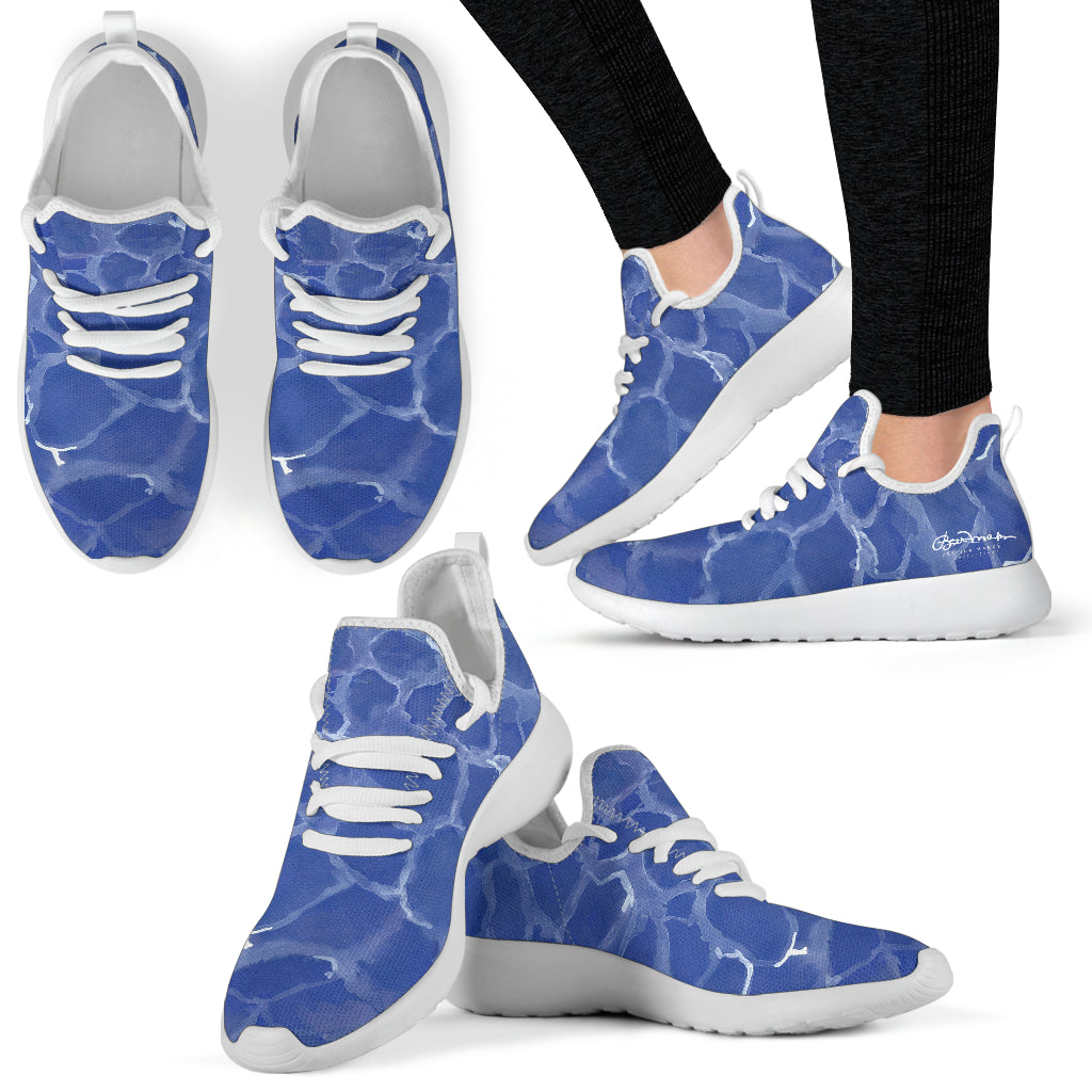 Blue Pool Mesh Knit Sneakers