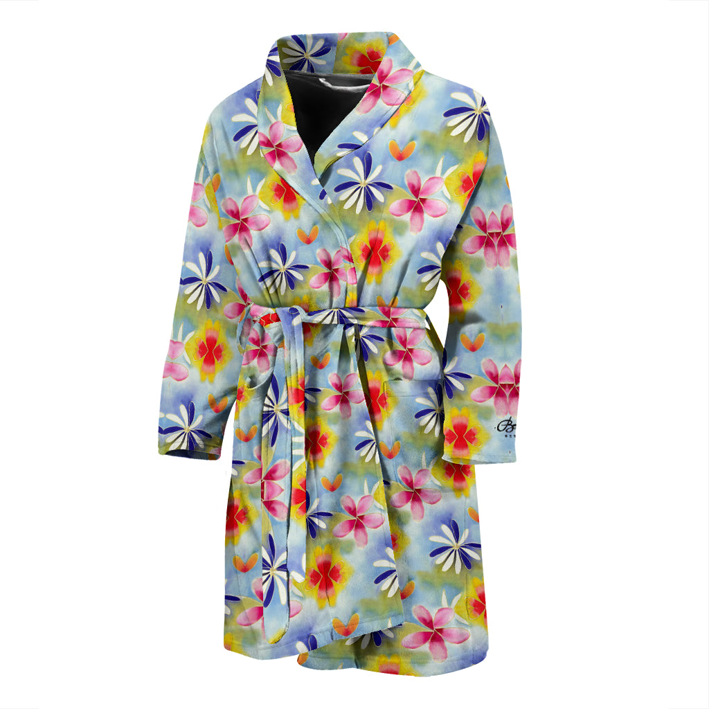 Sunrise Floral Bath Robe - Men