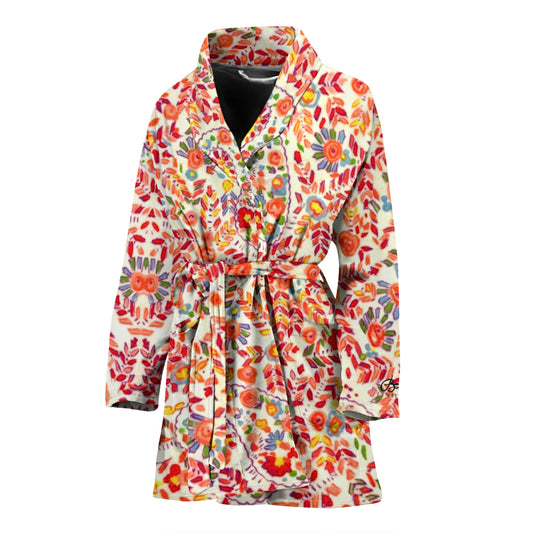 Retro Paisley Bath Robe - Women