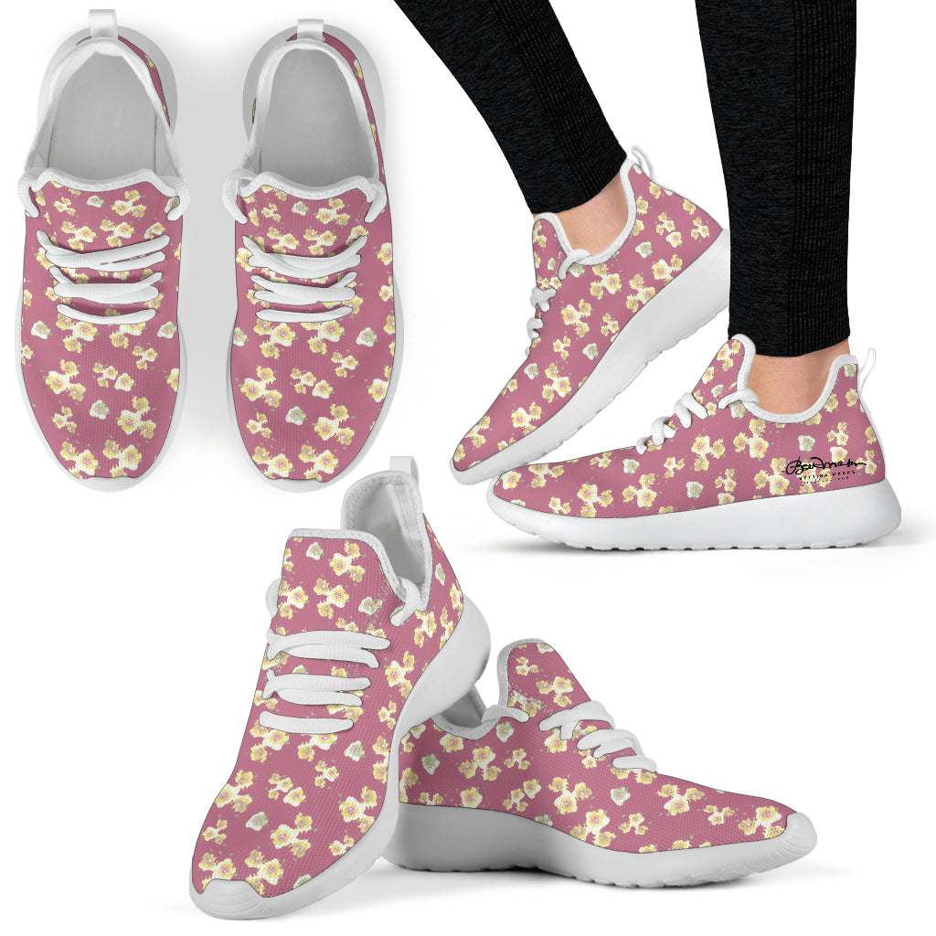 Starburst Floral Mesh Knit Sneakers