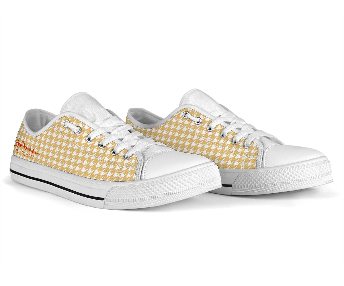 Banana Houndstooth Low Top Sneakers