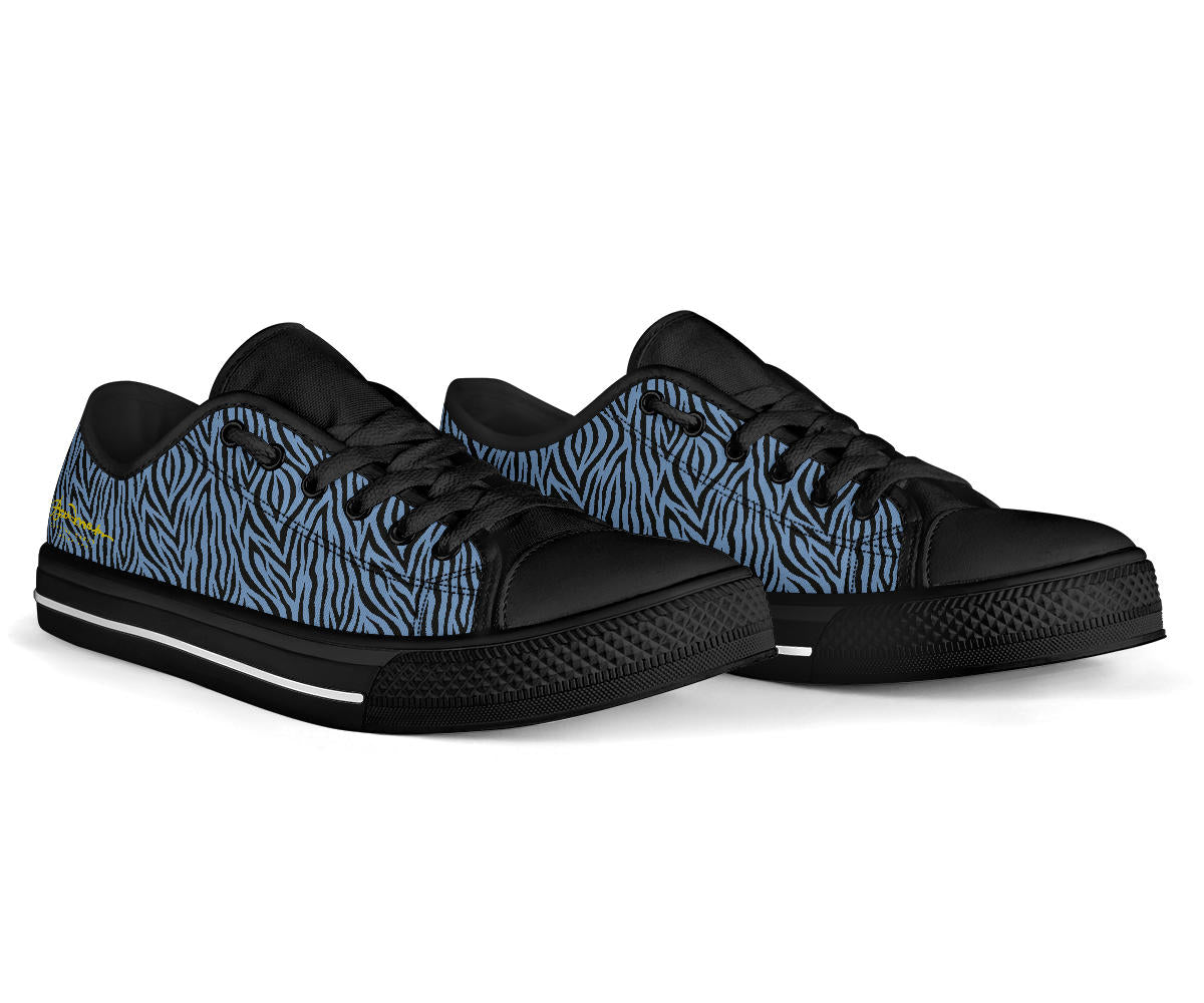 Blue Zebra Low Top Sneakers