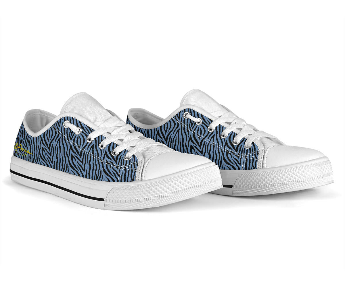 Blue Zebra Low Top Sneakers