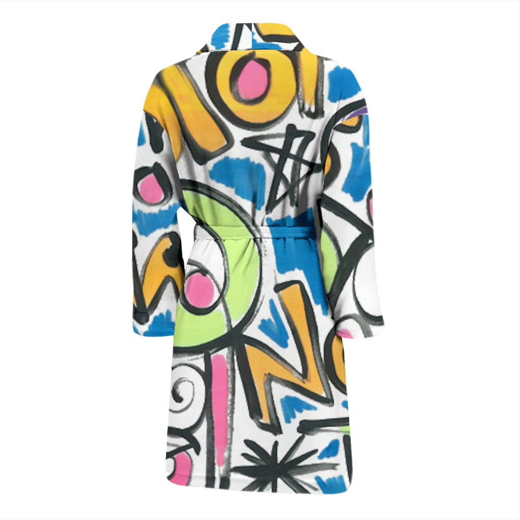 Stop War Now Graffiti Bath Robe - Men